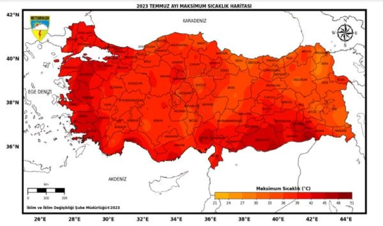 Son 53 yılın en sıcak 10’uncu temmuz ayı