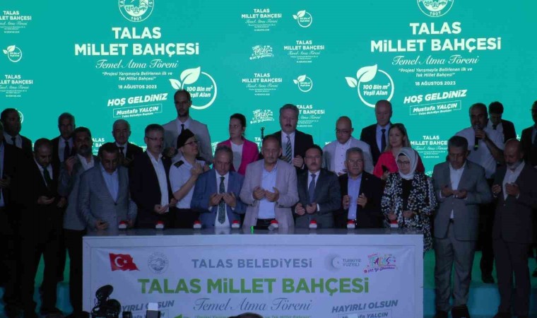 Talasın 100 bin metrekarelik Millet Bahçesinin temeli atıldı