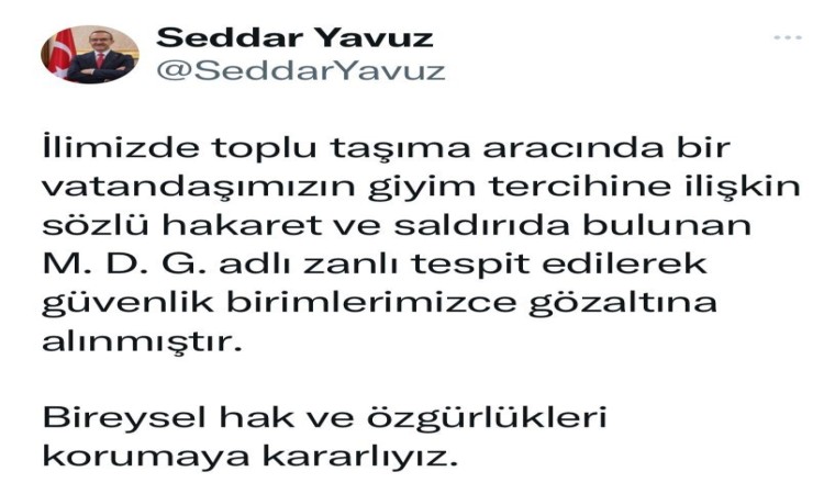 Tesettürlü kadına sözlü saldırıda bulunmuştu, gözaltına alındı