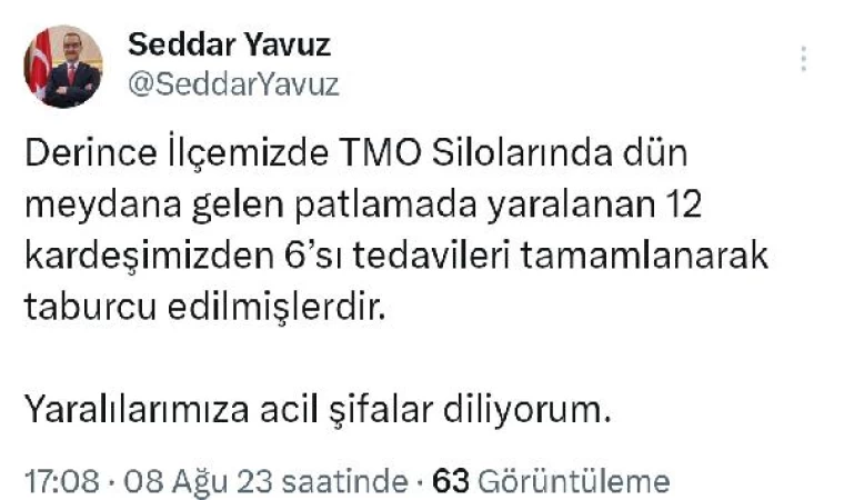 TMO silolarındaki patlamada yaralanan 12 kişiden 6’sı taburcu oldu (4)