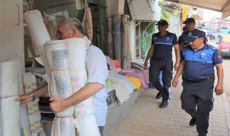 Toroslarda yol ve kaldırım işgali denetimi yapıldı