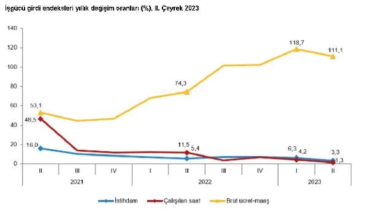 TÜİK: İstihdam endeksi ikinci çeyrekte yüzde 3,3 arttı