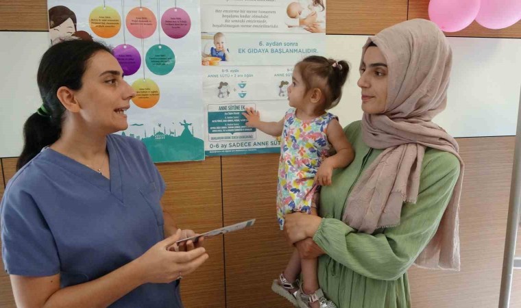 Tuzlada Emzirme Haftasında anne ve anne adayları bilgilendiriliyor