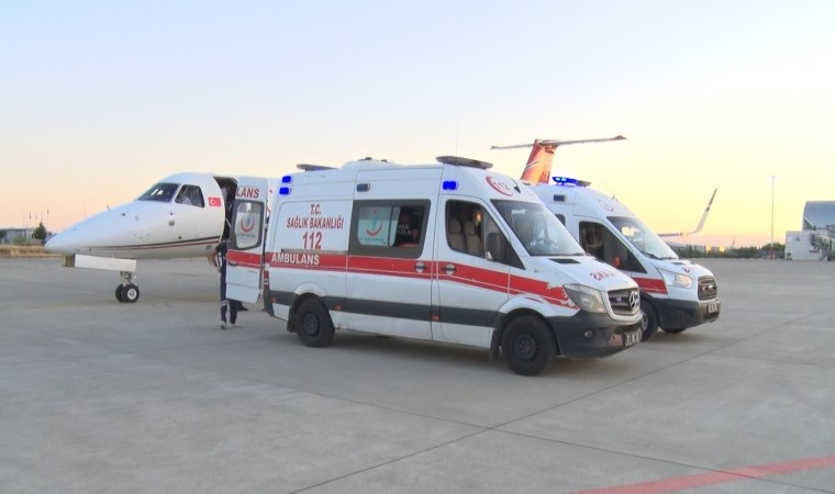 Uçak ambulans, bu sefer 13 günlük bir bebek ve iki genç hasta için havalandı