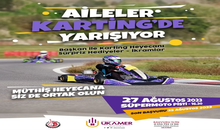 Uşak Belediyesinden Aileler Kartingde Yarışıyor etkinliği