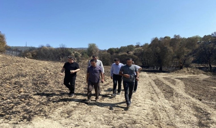 Vali İlhami Aktaş, yangından etkilenen köylerde incelemelerde bulundu