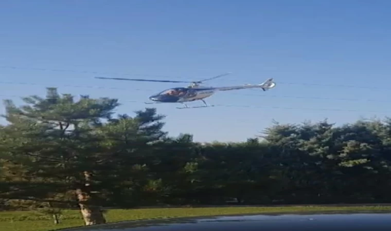 Afyonkarahisar’da otel bahçesine iniş yapmak isteyen helikopter kırım geçirdi (2)