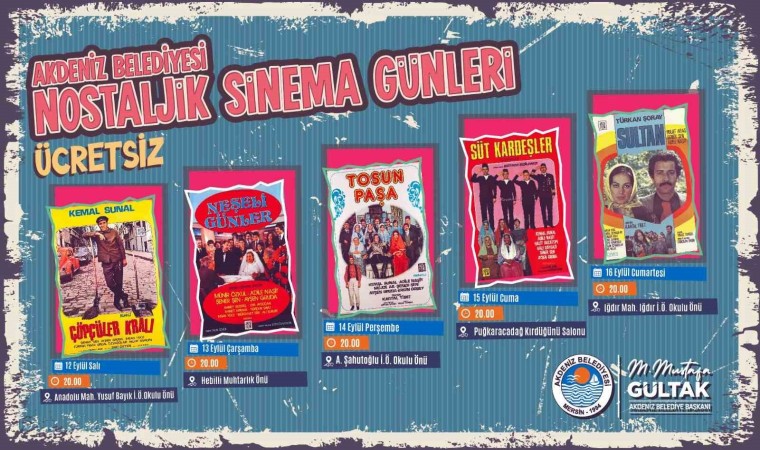 Akdenizde açık hava sinema günleri başlıyor