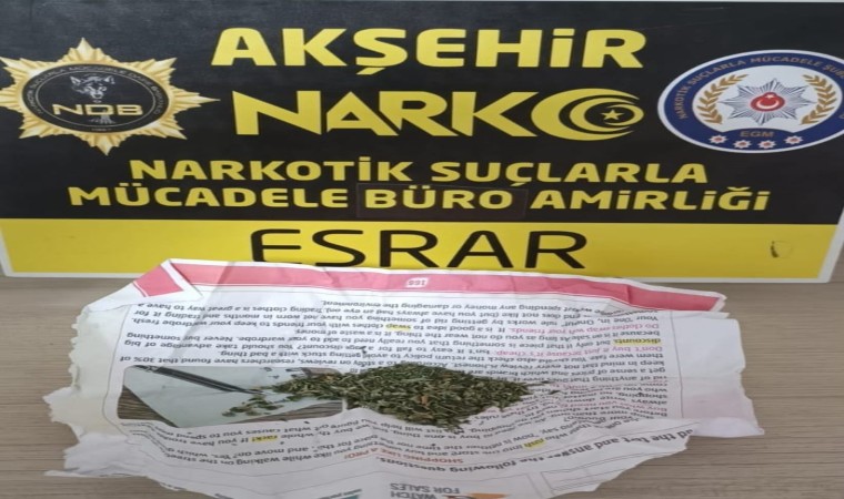 Akşehirde uyuşturucu kullanmak isteyenlere polis baskını