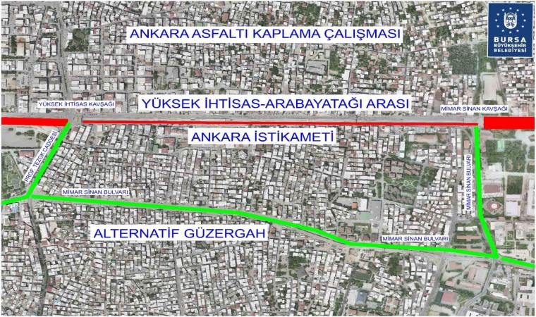 Ankara yolunda trafik düzenlemesi