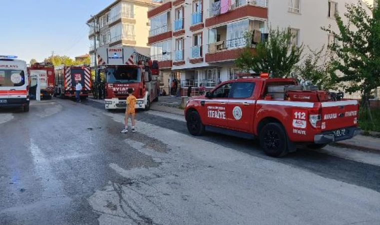 Ankara’da, apartman dairesinde yangın