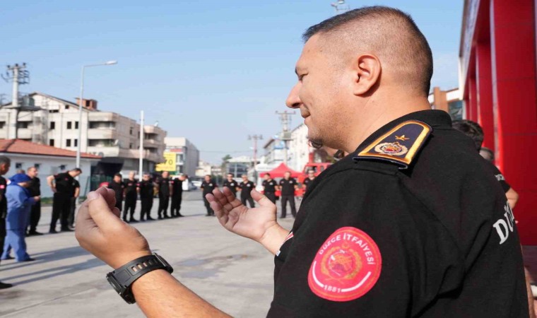 Ateş savaşçıları önce dua etti sonra kan verdi