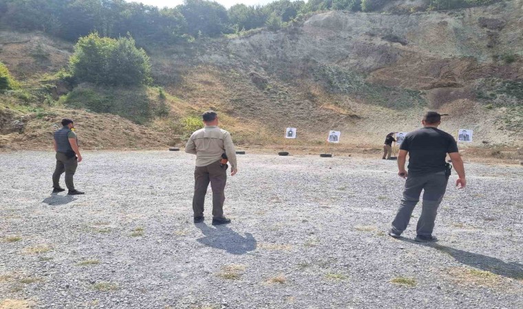 Av koruma personelleri silah eğitimi aldı