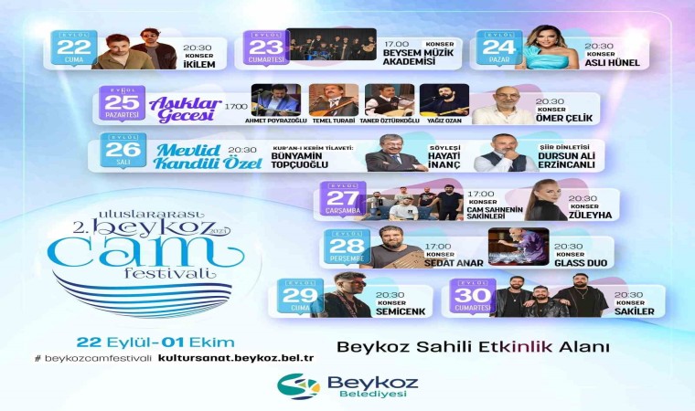 Beykozda rengarenk Cam Festivali başlıyor