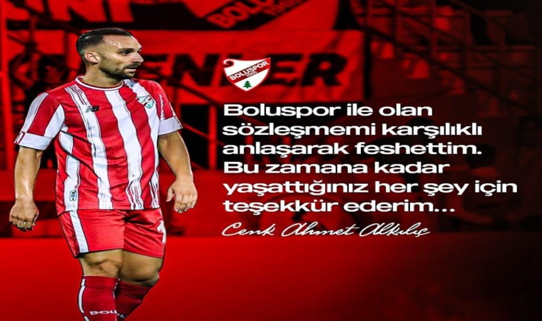 Boluspor, sezon başında transfer ettiği Cenk Ahmet Alkılıç ile yollarını ayırdı