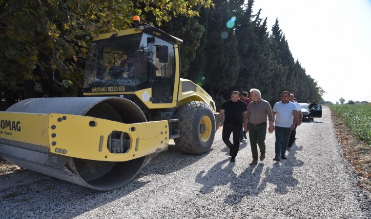 Büyükşehirden Saruhanlıya bitüm desteği