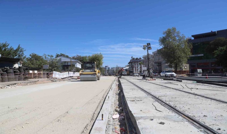 Çöken tramvay hattı tamirinde sona gelindi