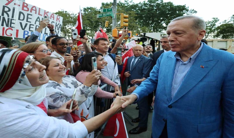 Cumhurbaşkanı Erdoğana New Yorkta sevgi seli