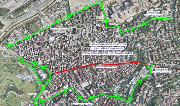 Dikkaldırım Caddesinde trafik düzenlemesi