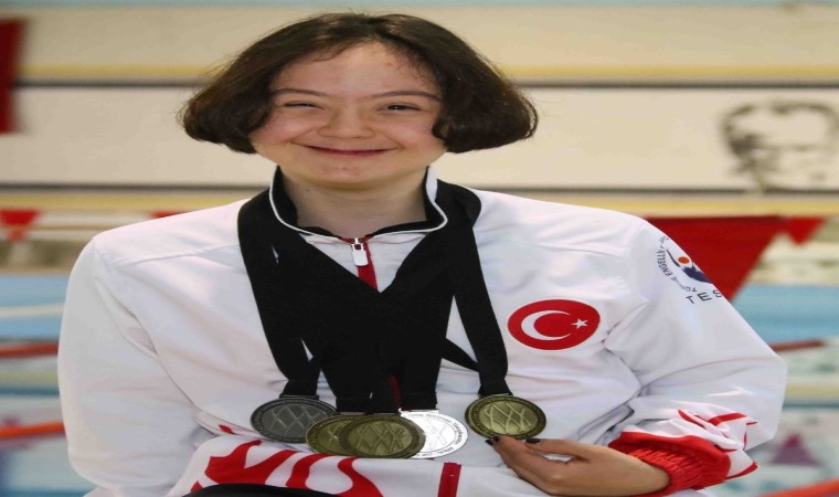 Egeli down sendromlu sporcu İremden Avrupa şampiyonasında 5 madalya