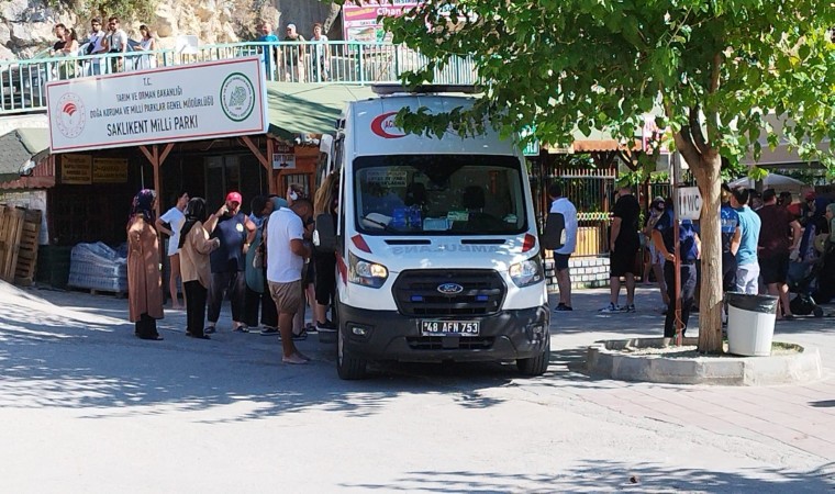 Fethiye Saklıkent Milli Parkında korku dolu anlar