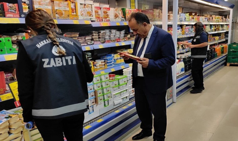 Hakkari zabıtası zincir marketleri mercek altına aldı