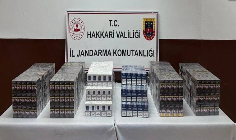 Hakkaride 2 bin 640 paket sigara ele geçirildi