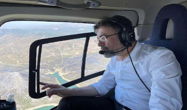 İzmir’deki orman yangınında 2’nci gün; baraja düşen helikopterdeki 3 mürettebat aranıyor (4)