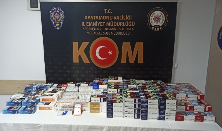 Kastamonuda kaçak tütün operasyonu: 42 bin 400 adet sahte makaron ele geçirildi