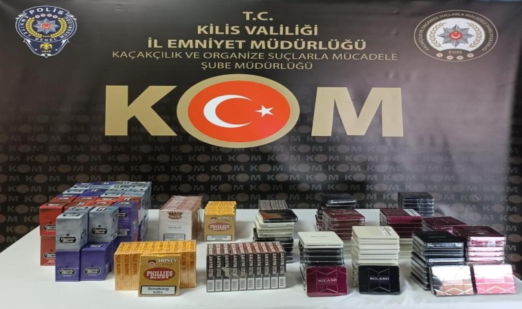 Kiliste 560 paket sigara ve 3 bin 626 adet puro yakalandı