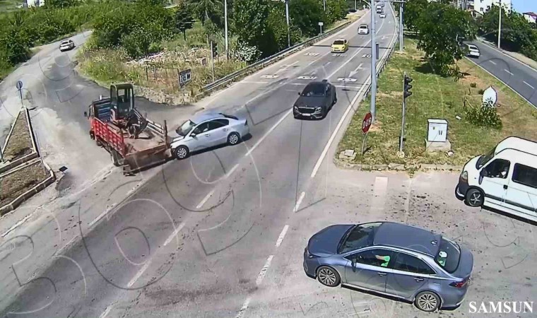 Kırmızıda geçti, kazaya neden oldu, ardına bakmadan kaçtı