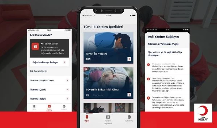 Kızılay’ın temel ilk yardım bilgilerine mobil uygulamadan erişim 