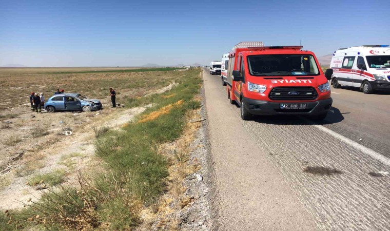 Kontrolden çıkan otomobil takla attı: 5 yaralı