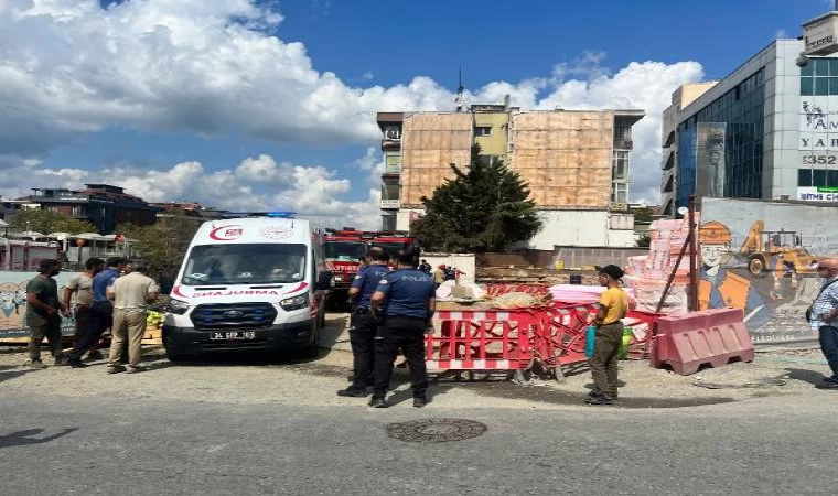 Maltepe’de üzerine inşaat demiri düşen işçi yaralandı