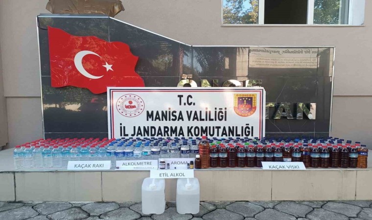 Manisada pet şişelerde sahte içki ele geçirildi