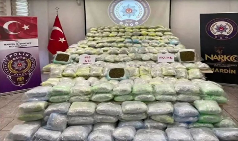 Mardinde 463 kilogram uyuşturucu ele geçirildi