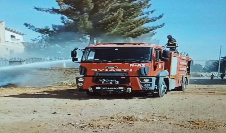 Mardinde evin bahçesinde çıkan yangın korkuttu