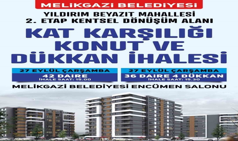 Melikgaziden Kat Karşılığı Konut ve Dükkan İhalesi