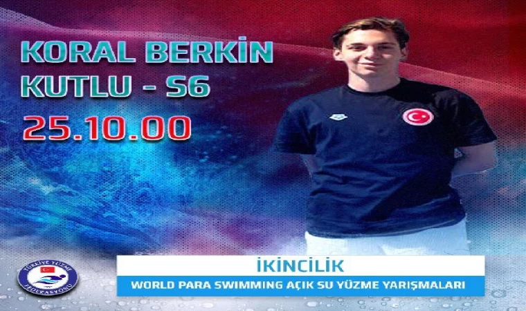 Milli yüzücü Koral Berkin Kutlu, İtalya’da ikinciliği elde etti