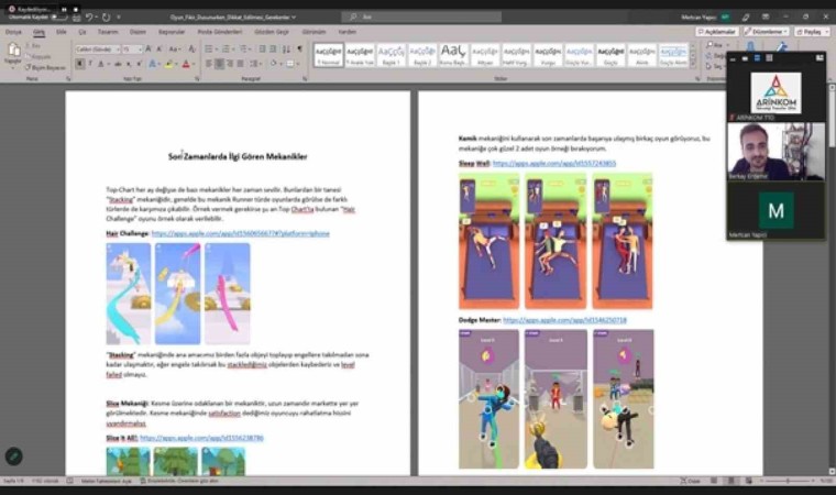 “Oyun ve Animasyon Geliştirme Merkezi” projesi mentorluk destekleri başladı