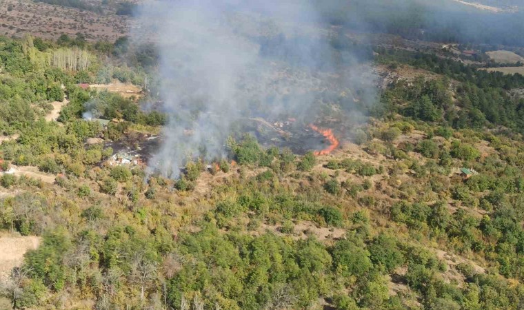 Safranboluda iki ayrı yangın havadan ve karadan müdahale ile söndürüldü