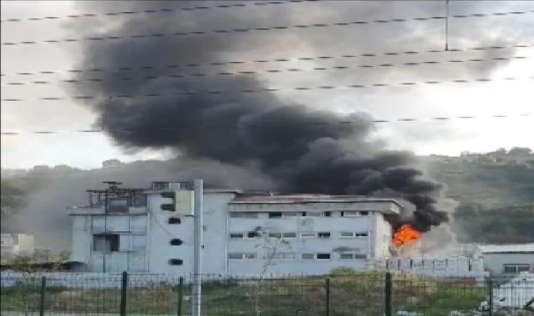 Samsun’da, boya fabrikasında çıkan yangın söndürüldü