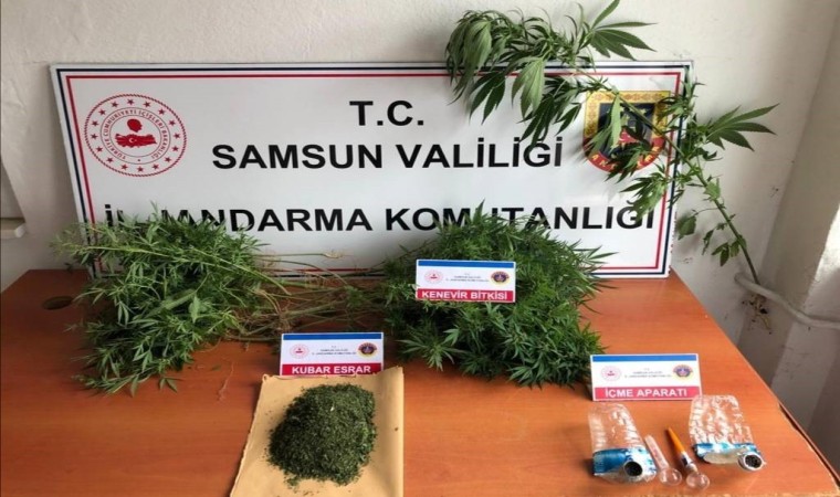 Samsunda jandarmadan denetim: Çok sayıda suçlu yakalandı, uyuşturucu madde ele geçirildi