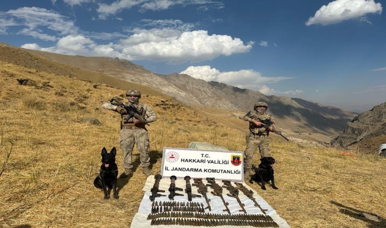 Şemdinli kırsalında 2 sığınakta silah ve mühimmat ele geçirildi