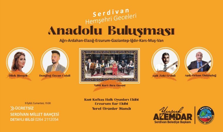 Serdivanda Anadolu buluşması