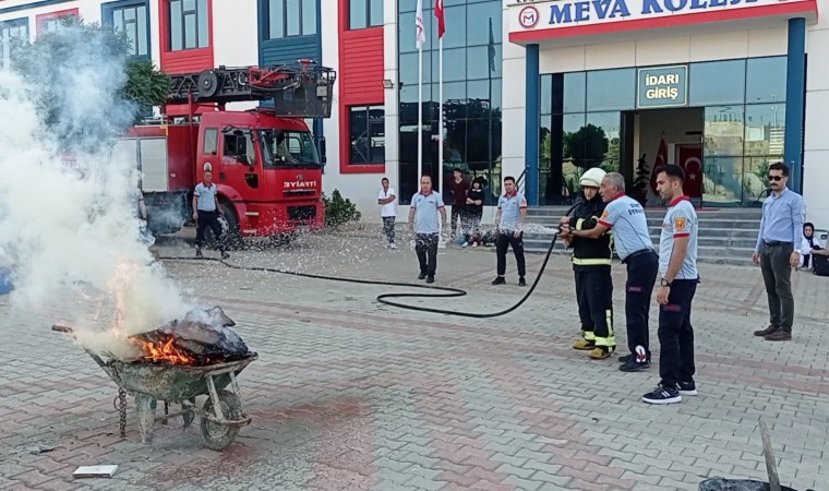 Siirtte okulda yangın tatbikatı