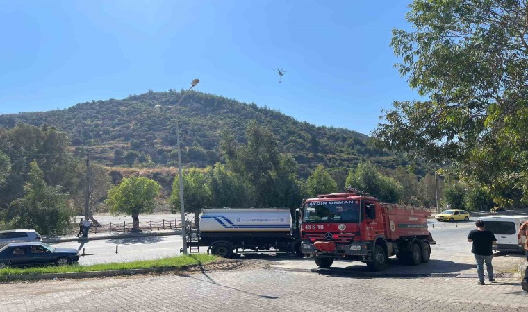 Sökede otluk alanda başlayan yangın ormanlık alana sıçradı