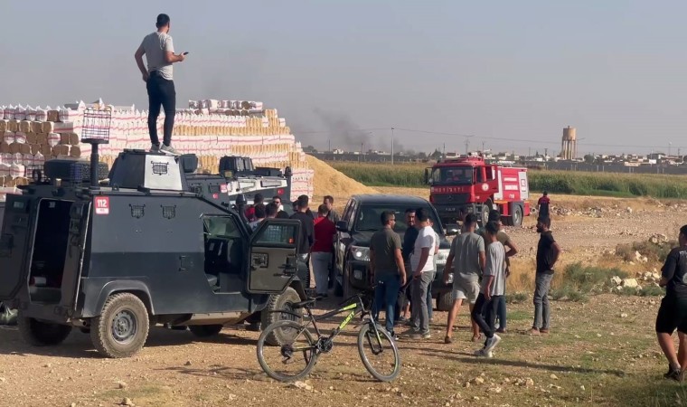 Suriyeden atılan havan mermisi mısır tarlasına düştü