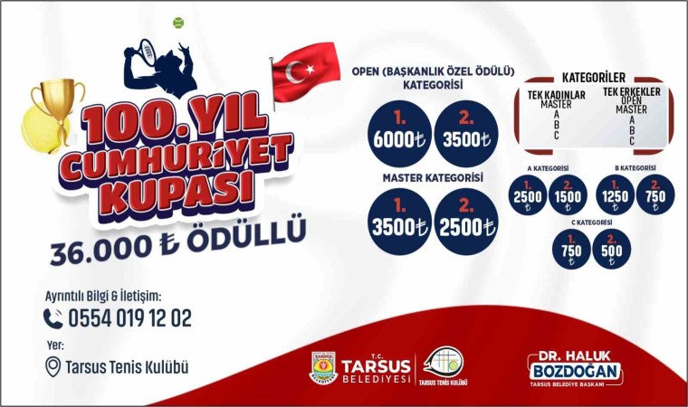 Tarsusta 100. Yıl Cumhuriyet Kupası başladı