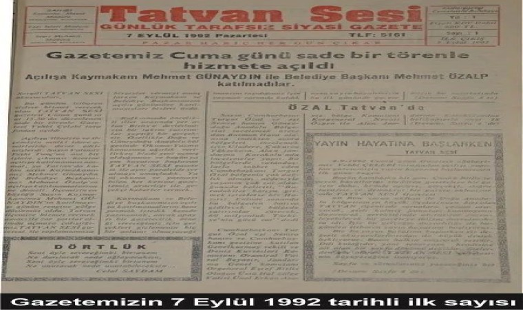 Tatvan Sesi Gazetesi 32 yaşında